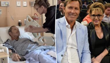 Sarah Palin feeds boyfriend Ron Duguay in hospital bed as he battles cancer