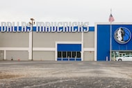 A look at the Dallas Mavericks' practice facility, which is across Stemmons Freeway from...
