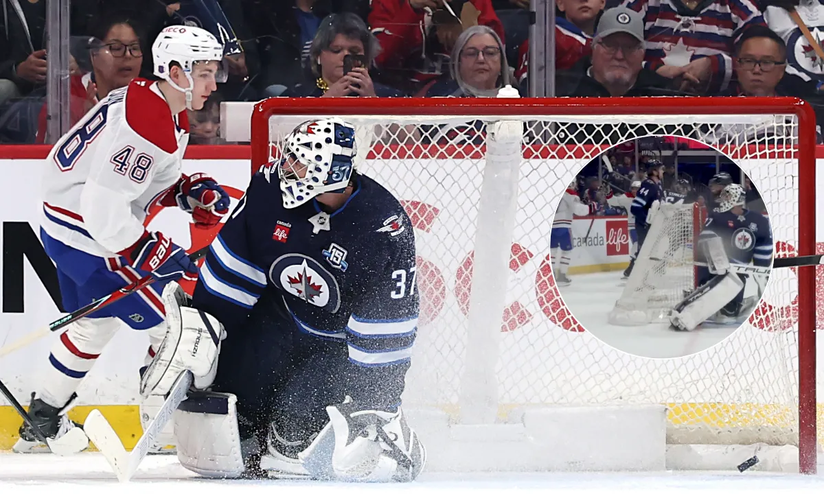 Connor Hellebuyck’s stunned reaction after Lane Hutson’s brilliant goal goes viral