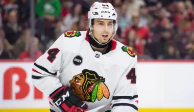 Chicago Blackhawks' Wyatt Kaiser suffers gruesome injury that could be season-ending