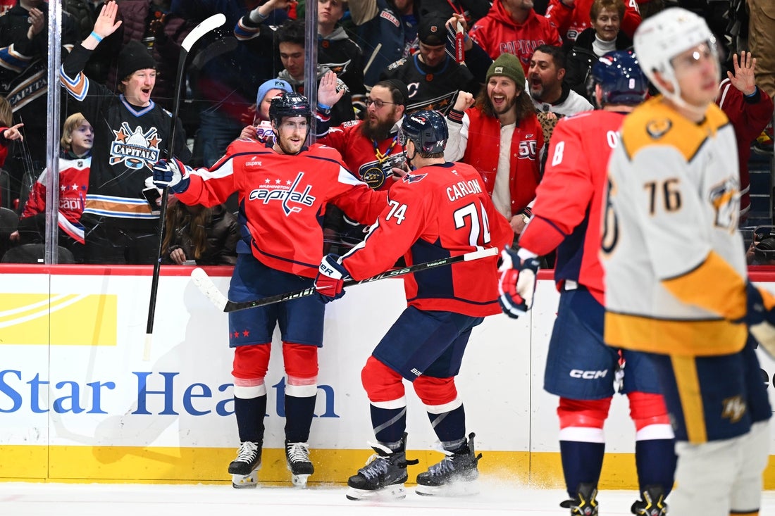 Pierre-Luc Dubois scores in return as Capitals power past Predators
