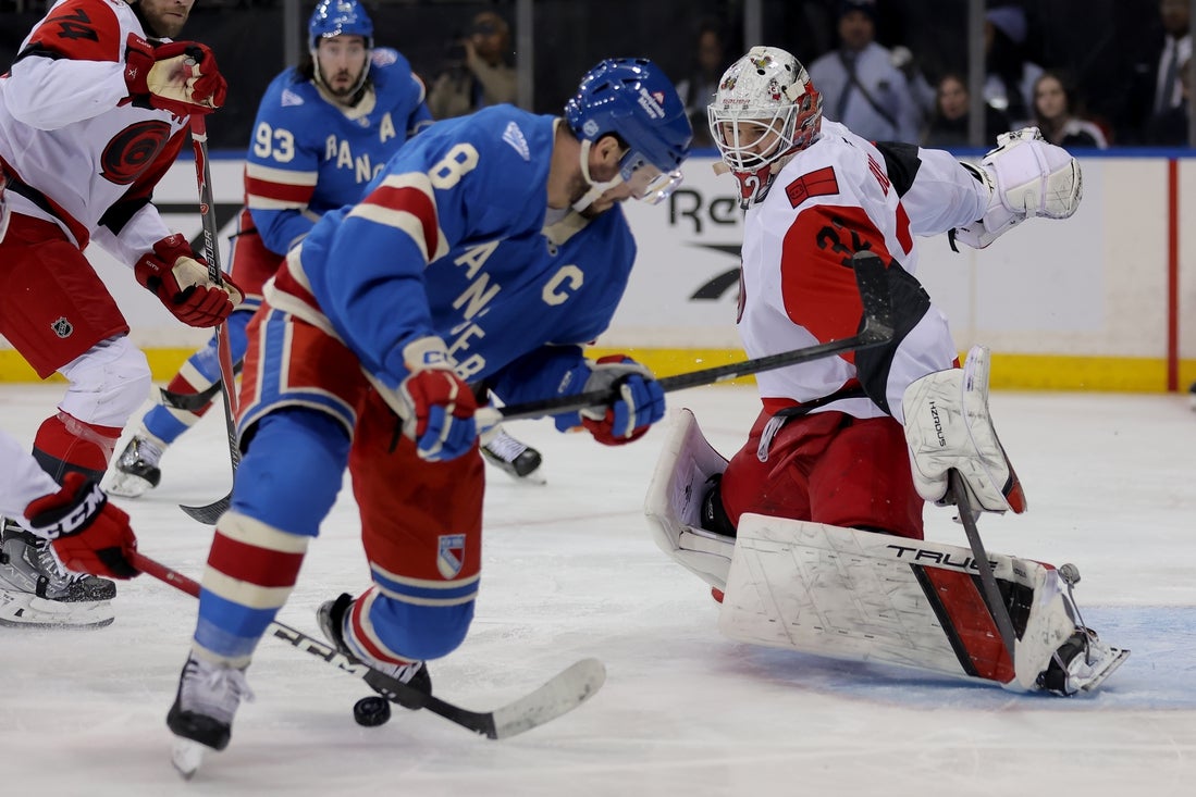 Hurricanes' Brandon Bussi hands Rangers another home blanking