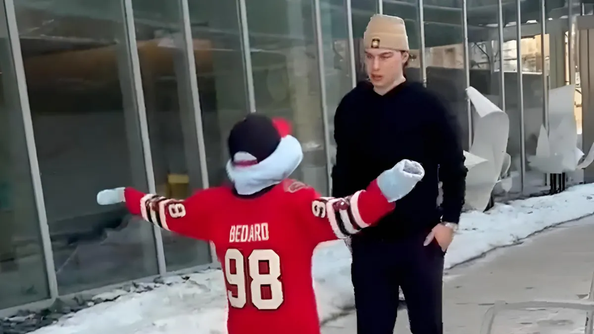 A Connor Bedard interaction with a Chicago Blackhawks fan is going viral once again
