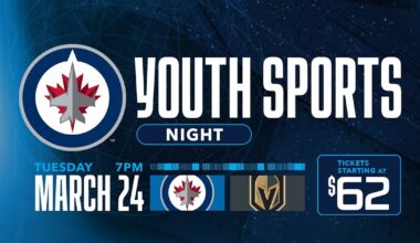 Winnipeg Jets Announce Youth Sports Night on March 24