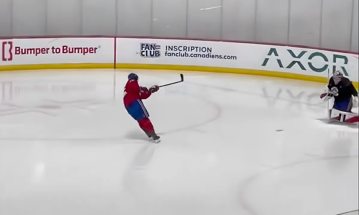 Special surprise in Brossard as two Canadiens unexpectedly hit the ice during Olympic break