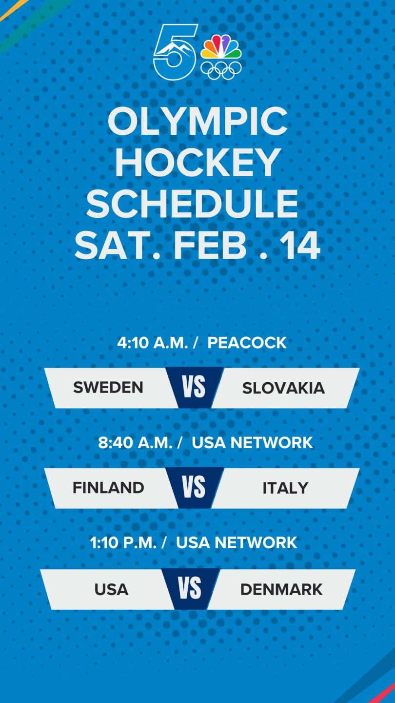 Feb 14 Olympic Schedule