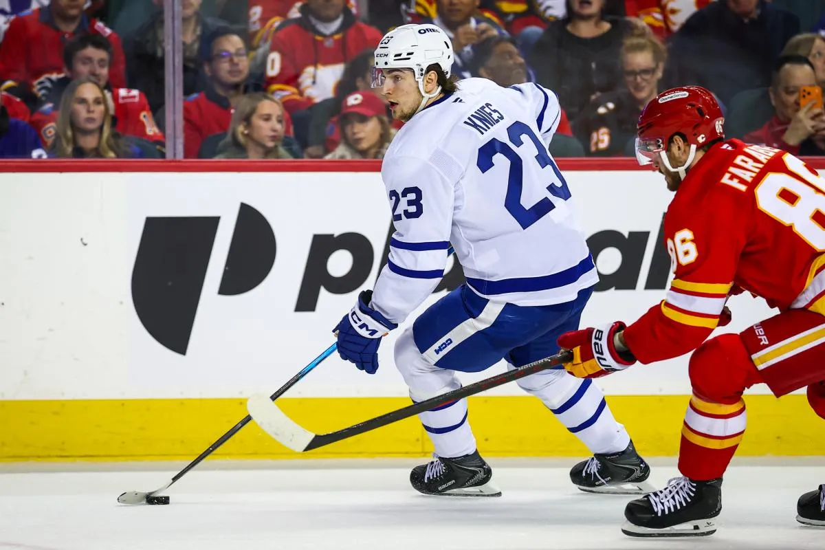 Matthew Knies gave Leafs fans some clarity on what he’s been dealing with