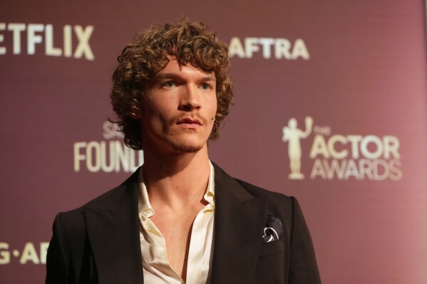 Connor Storrie poses during the nominations announcement for the 32nd Annual Actor Awards, Jan. 7, 2026, in Los Angeles. (AP Photo/Chris Pizzello, File)