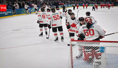 Washington Capitals' Tom Wilson explain decision to drop gloves against Team France in Canada's 10-2 Olympic win | NHL News