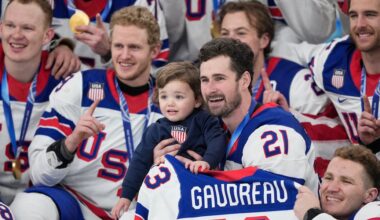 US men’s hockey team honors the late Johnny Gaudreau after winning Olympic gold