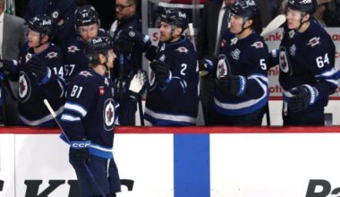 Jets resume playoff push without No. 1 goalie, face lowly Canucks