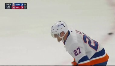 Anders Lee with a Goal vs. Montréal Canadiens