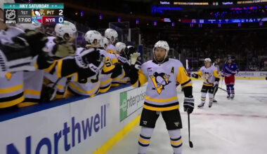 Bryan Rust with a Powerplay Goal vs. New York Rangers