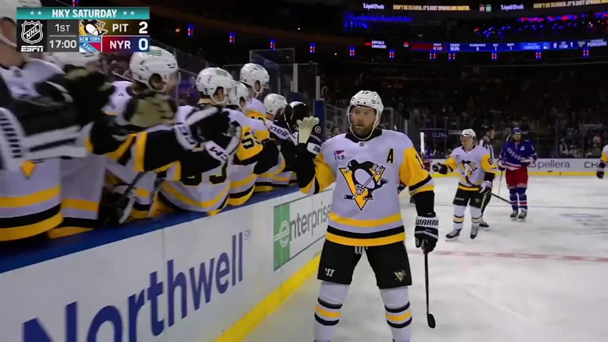 Bryan Rust with a Powerplay Goal vs. New York Rangers