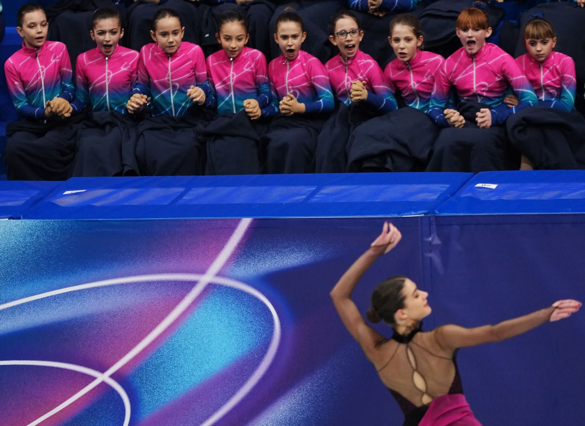 Lara Naki Gutmann of Italy competes in the figure skating short program on February 17.