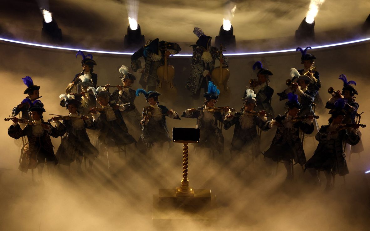 Musicians perform during the closing ceremony.