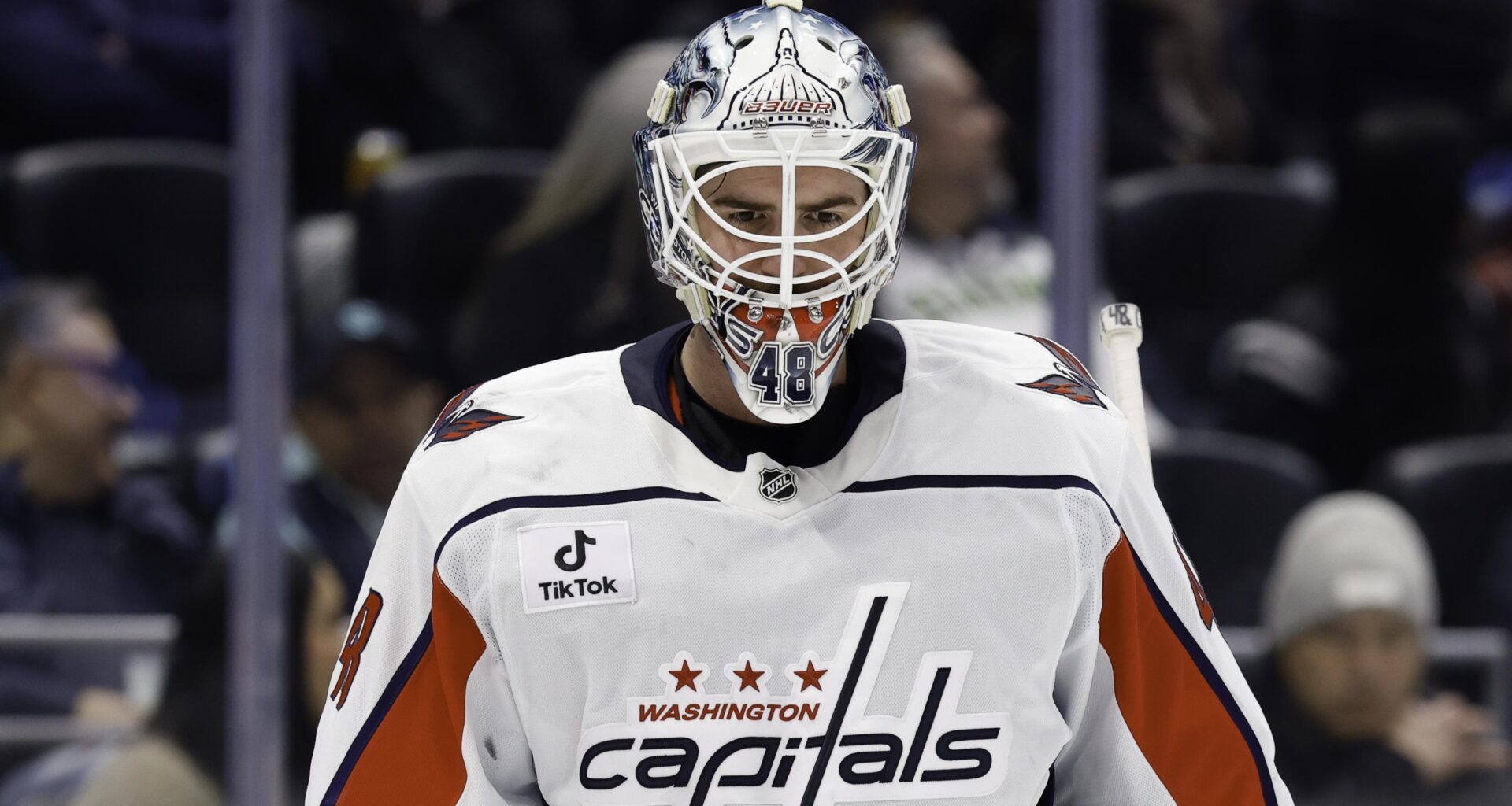 Capitals Goalie Logan Thompson's Moose Mask for Canada's Winter Olympics Uniform Revealed in Photos