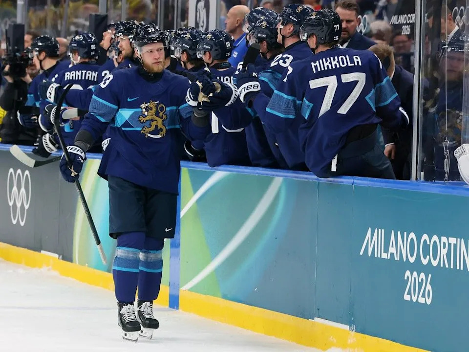  Nikolas Matinpalo #33 of Team Finland.