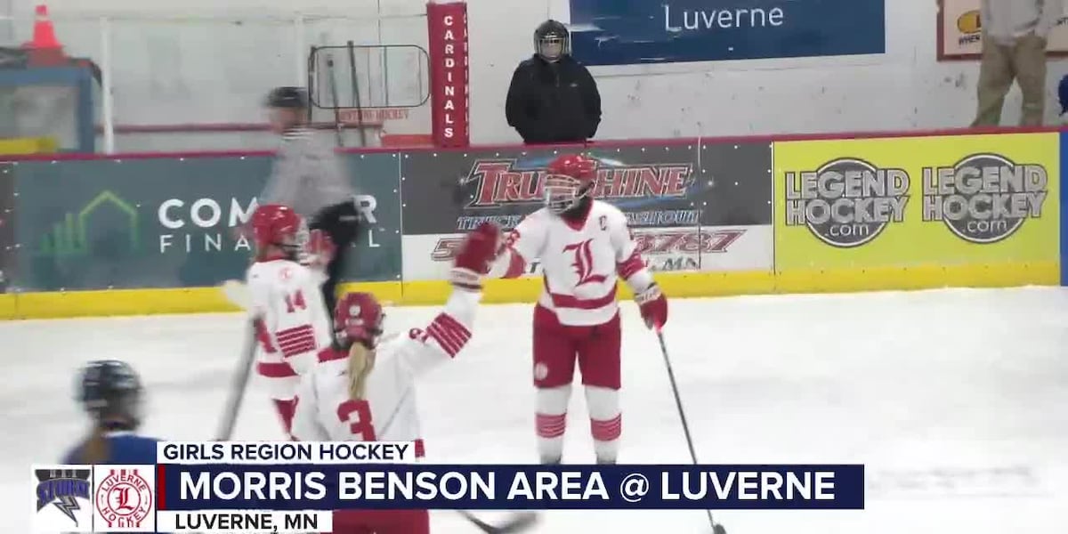 Luverne Girls Hockey team rolls in opening round of Region Tournament