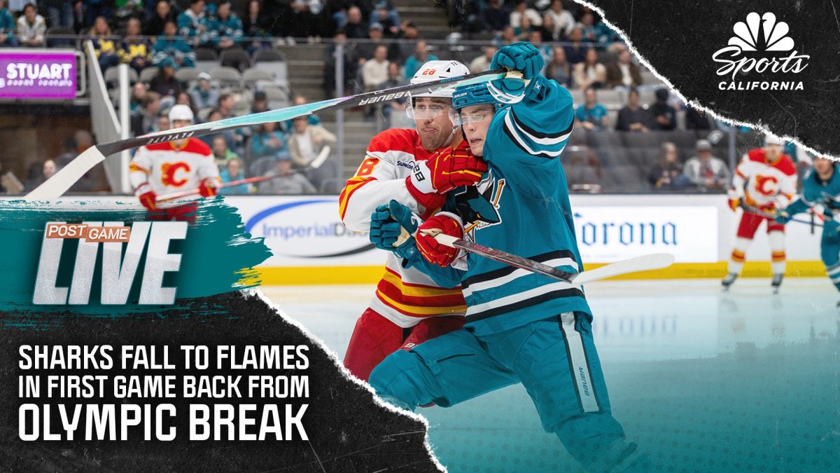 Sharks fall to Flames in first game back from Olympics break – NBC Sports Bay Area & California