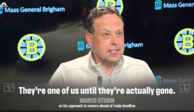 Marco Sturm on managing player rumors ahead of the trade deadline – NBC Sports Boston