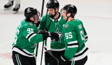 Robertson gets 200th goal, Benn scores 2 and Stars top Blues 5-4 for 6th straight win