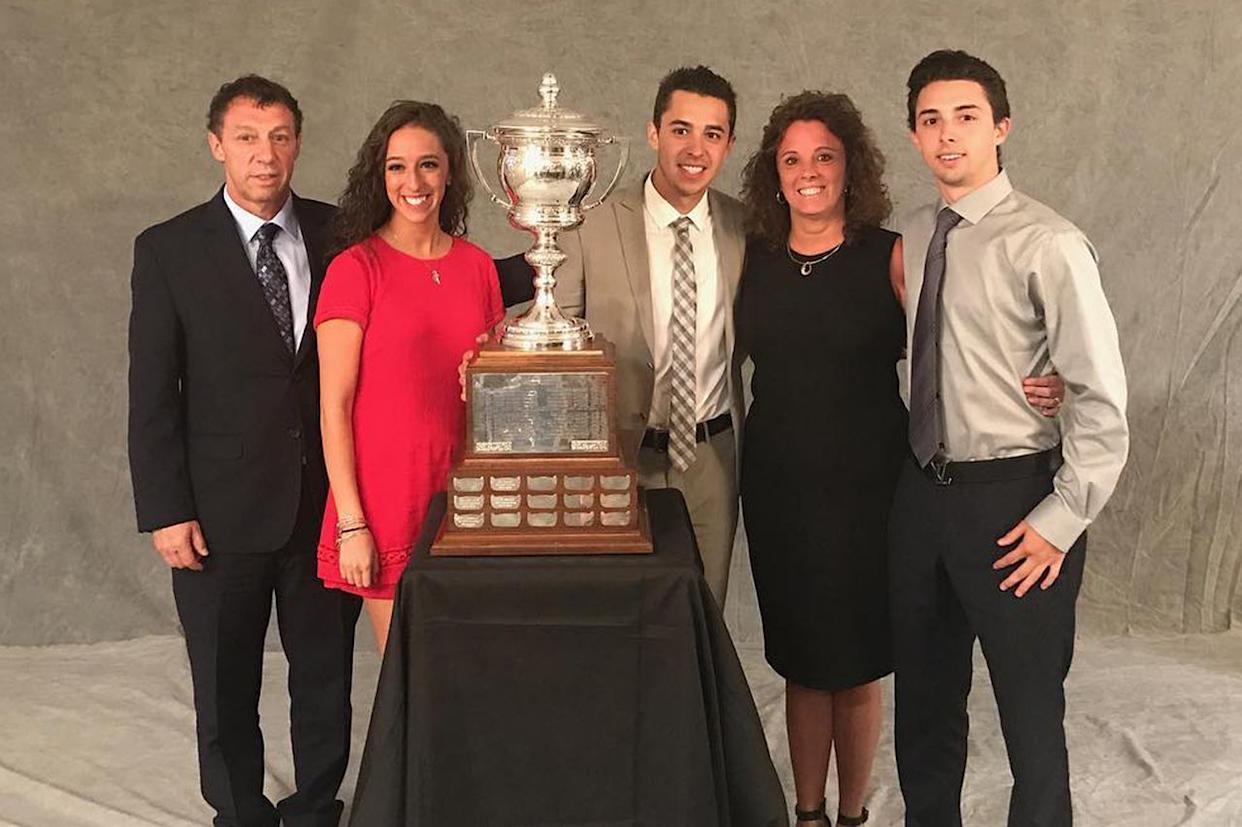 Johnny and Matthew Gaudreau with their family in June 2017. Johnny Gaudreau/Instagram