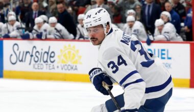 Auston Matthews on ice at Toronto Maple Leafs’ optional skate