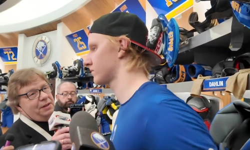 Photo of Sabres captain Rasmus Dahlin