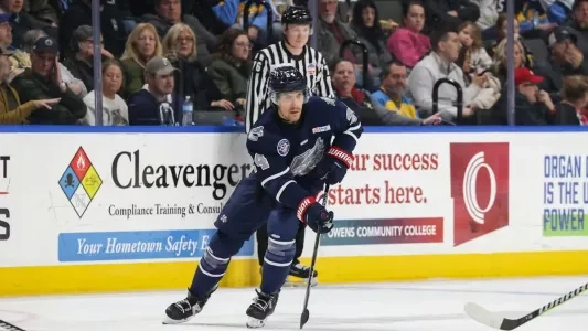 Christian Felton with the ECHL's Kalamazoo Wings.