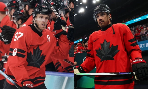 Photo of Connor McDavid and Nick Suzuki