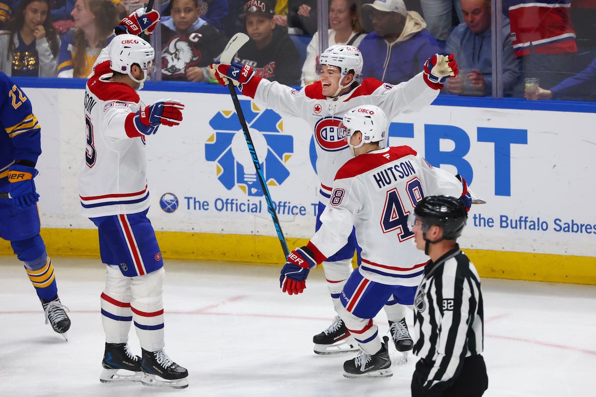 Caufield scores twice as Canadiens beat Sabres 4-2