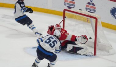 Scheifele's late goal lifts Jets to 2-1 win over Panthers, who drop their 3rd in a row |