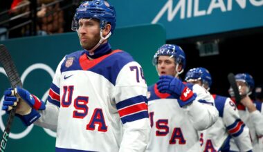 Team USA Men's Hockey Team Hangs Johnny Gaudreau's Jersey In Locker Room At Winter Olympics