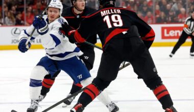 Aho's power-play goal helps Hurricanes beat Lightning 5-4 in meeting of Eastern Conference's best | Sports