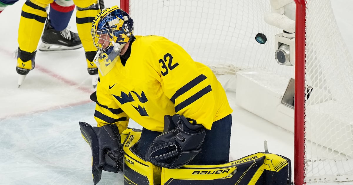 Sweden mum on starting goalie for Latvia qualification round matchup