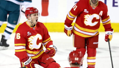 Three takeaways as Morgan Frost shines for Flames in win over Sharks