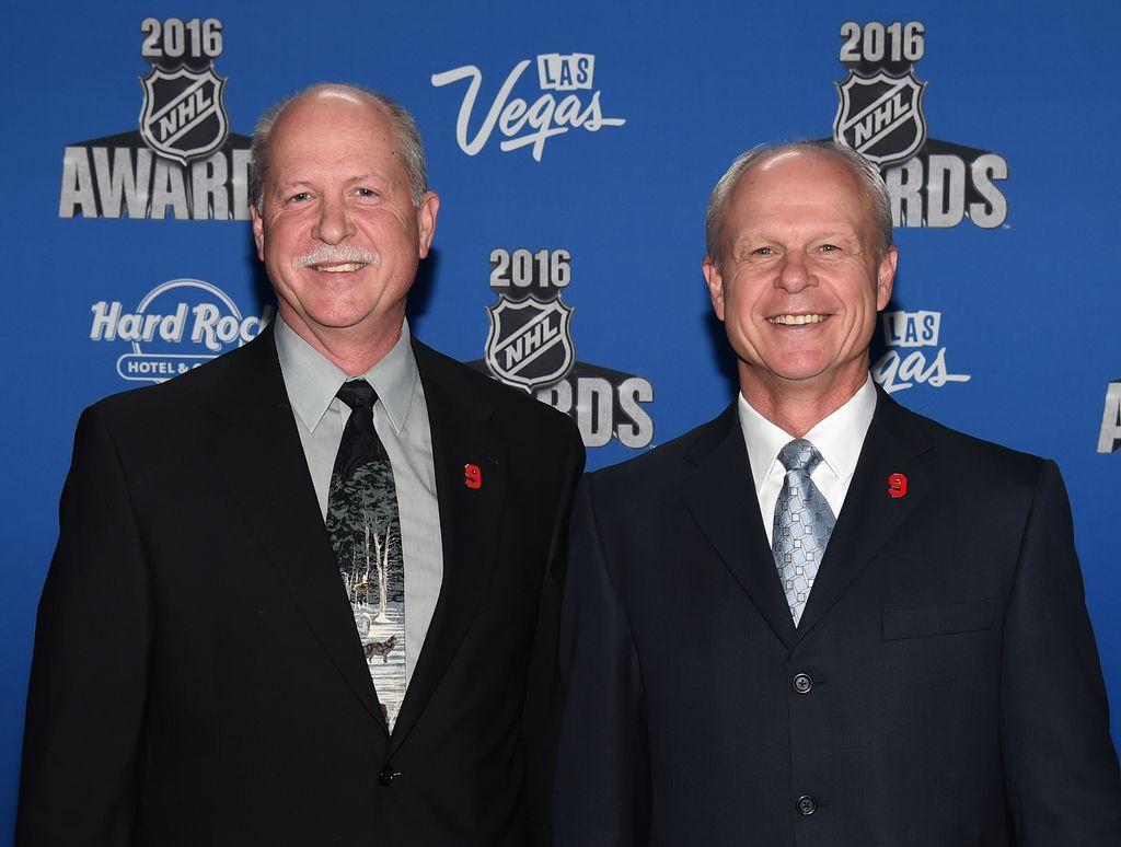LAS VEGAS, NV - JUNE 22:  Gordie Howe's sons Marty Howe (L) and Mark Howe attend the 2016 NHL Awards at the Hard Rock Hotel & Casino on June 22, 2016 in Las Vegas, Nevada.  (Photo by Ethan Miller/Getty Images)