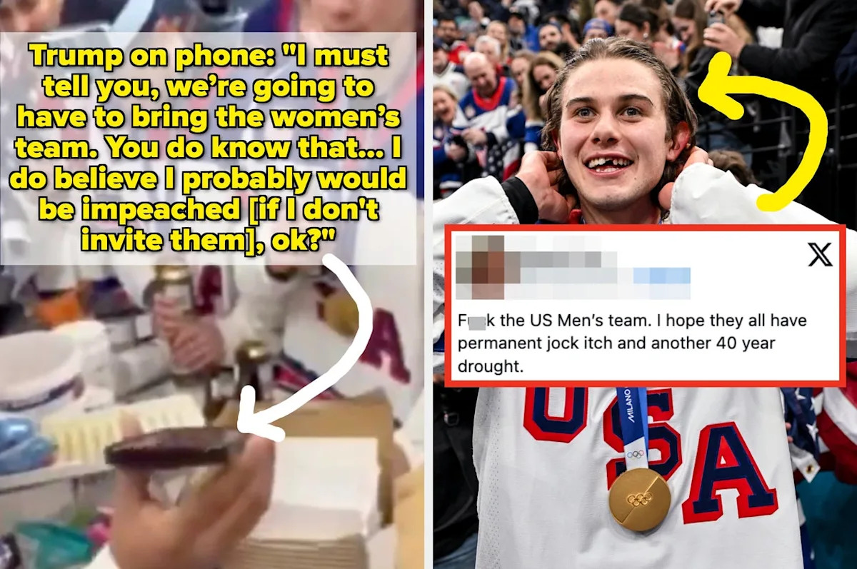The Whole Internet — Including Gavin Newsom — Is Talking About The US Men's Hockey Team's Disgusting Response To A Joke About The Gold Medal-Winning Women's Hockey Team