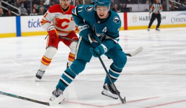 Macklin Celebrini, San Jose Sharks lose to Calgary Flames to open homestand