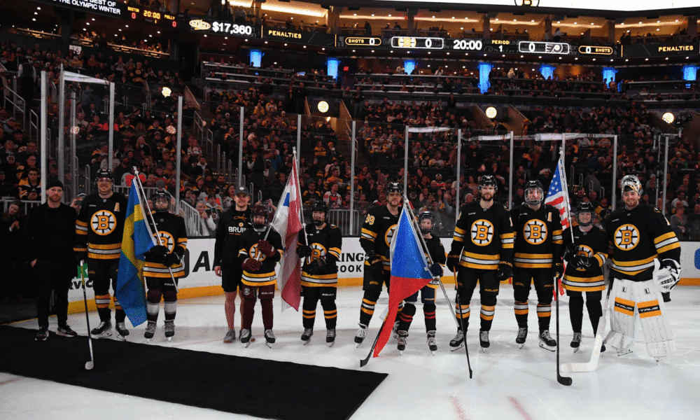 Bruins players heading to the Olympics ahead of their game on Jan. 29