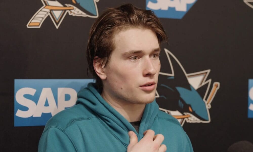 Celebrini Looks Forward to Sharks' Playoff Push, But Says Olympic Loss Will Stay With Him "Forever"