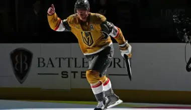 Check out Vegas Knights star Jack Eichel's pizza-themed fashion drop image