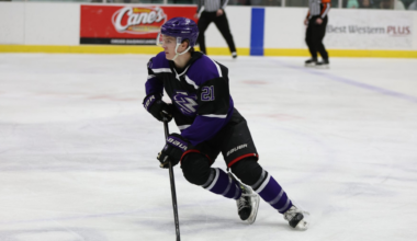 Cooper Simpson Boston Bruins Prospect skating for the Tri-City Storm