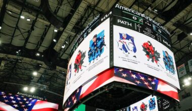 Stars honor Olympic gold medalists Jake Oettinger, Hannah Bilka and Amber Glenn