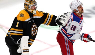 Bruins goalie Jeremy Swayman is familiar with potential trade target Vincent Trocheck's net-front presence.