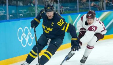 Sweden beats Latvia, advances to Olympic men’s hockey quarterfinal against Team USA