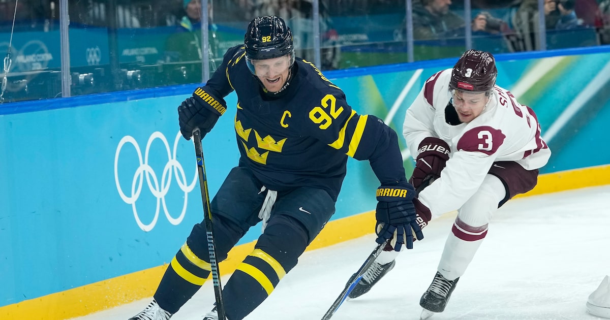 Sweden beats Latvia, advances to Olympic men’s hockey quarterfinal against Team USA
