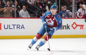DENVER, COLORADO - JANUARY 19: Brock Nelson #11 of the Colorado Avalanche skates against the Washington Capitals at Ball Arena on January 19, 2026 in Denver, Colorado. (Photo by Michael Martin/NHLI via Getty Images)