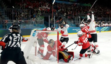 After 48-hour delay, Canada begins bid for Olympic hockey gold with win over Switzerland